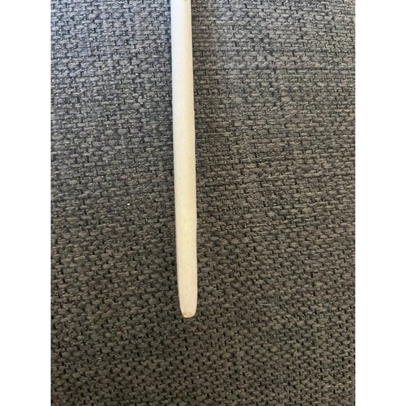 White Ceramic Smoking Pipe - Long Stem & Curved Bowl Design - Picture 3 of 5